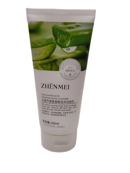 Пінка для вмивання з екстрактом алое Zhenmei Aloe Amino Acid Moisten Facial Cleanser 168 мл