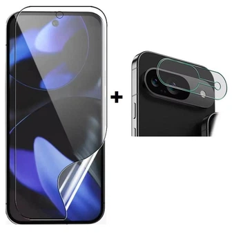 Гідрогелева плівка на Екран та захисне скло на блок камер для Google Pixel 9