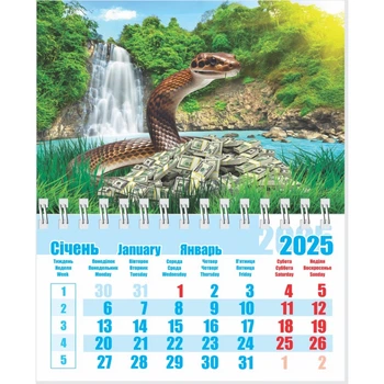 Календар на магніті середній 2025 Змія 04 2922600802465