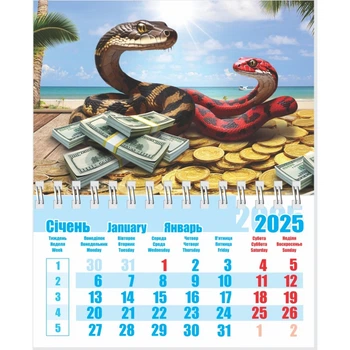 Календар на магніті середній 2025 Змія 07 2922600802496