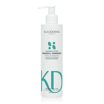 Лосьон для очищения жирной и проблемной кожи с бензоил пероксидом KleoDerma Benzoyl Peroxide Cleansing Gel 250 мл