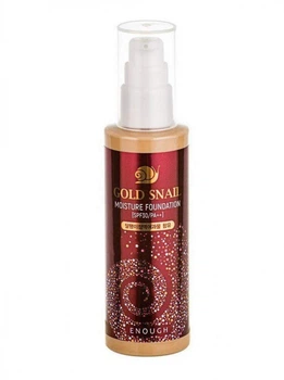 Тональна основа омолоджує з равликовим муцином Enough Gold Snail Moisture Foundation SPF 30 100ml 21