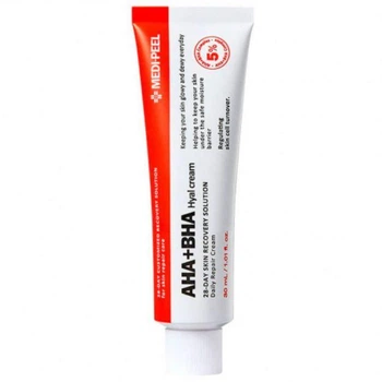 Крем-пілінг для обличчя відновлюючий з кислотами MEDI-PEEL AHA BHA 28 Days Hyal Cream 30ml