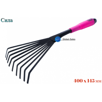 Грабли веерные Сила 400 x 145 мм ручка пластик (550505)