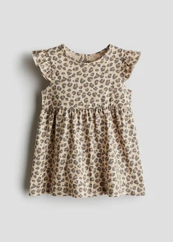 Платье бежевое леопардовый принт H&M 92см (400010987)