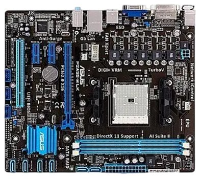 Материнська плата Asus F1A55-M LX rev 2.00 Socket FM1 (F1A55-M LX REV 2.00) Б/В