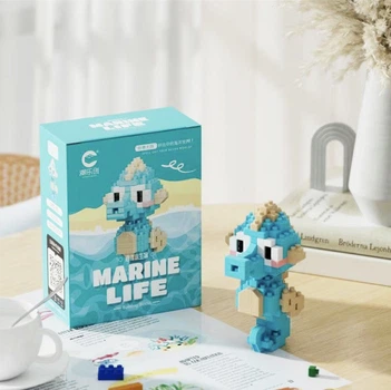 3D Конструктор Marine Life Фігурка Морський Коник Набір Міні Блоки 190 шт (01380)