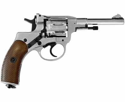 Револьвер пневматичний Borner NGT (Silver, Наган) cal. 4.5 мм/BBs