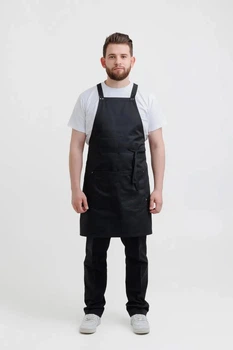Фартук для барменов Espresso Черный, из ткани, для бариста, официанта