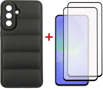 Комплект чехол для смартфона + стекло 2 шт DENGOS Soft для Samsung Galaxy A36 Black (DG-CTG2P-13)