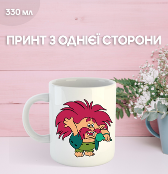 Кружка Тролли с принтом керамическая чашка Trolls 330 мл Uk_813