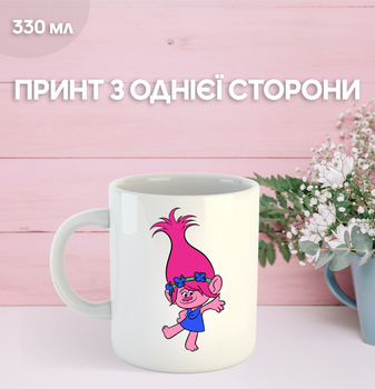 Кружка Тролли с принтом керамическая чашка Trolls 330 мл Uk_814