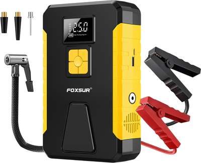 Пусковий пристрій Foxsur Car Jump starter FJS-950 800 А 12 В 2 в 1 + компресор