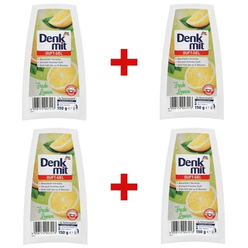 Гелевый освежитель воздуха Свежий лимон Denkmit, 150 гр. (4 шт.)