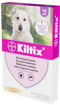 Нашийник Elanco (Bayer) KILTIX Проти кліщів та бліх для великих собак 70 см (5909997000770)