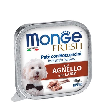 Консервований корм Monge DOG FRESH паштет с мясом ягненка для собак 100г