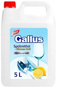 Засіб для миття посуду Gallus Spulmittell Zitronen Duft Лимон 5 л (4251415301411)