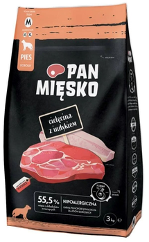 Sucha karma Pan Miesko dla psa cielęcina z indykiem 3 kg Rozmiar M (5905342292326)