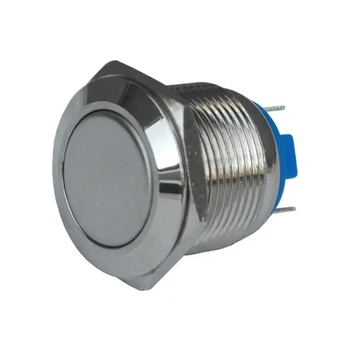 Кнопка антивандальна 16мм без фіксації, 220V, висновки під гвинт