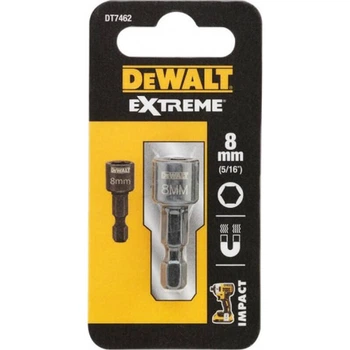 Головка торцева магнітна DeWALT EXTREME Impact 8мм 1/4 дюйма (DT7462)
