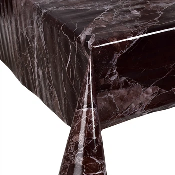 Клеенка на стол Stenson Glossy MA-5291-DB, ПВХ, тканевая основа, 3-слойная, 1.37×20 м, черная