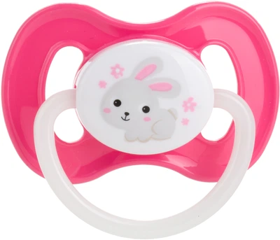 Пустушка латексна кругла Canpol Babies Bunny & Company 6-18 міс Рожева (23/278_pin_new)