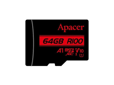 Карта пам'яті Apacer 64 GB MicroSDHC UHS-I Class 10 (AP64GMCSX10UB-RA)