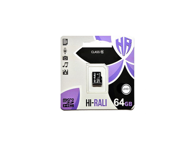 Карта пам'яті Hi-Rali 64 GB microSDXC class 10 UHS-I (HI-64GBSDCL10-00)