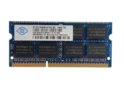 Оперативная память для ноутбука SODIMM Nanya DDR3 2Gb 1066MHz PC3-8500S (NT2GC64B8HA1NS-BE) 14060 Б/У