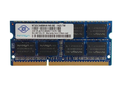Оперативная память для ноутбука SODIMM Nanya DDR3 2Gb 1066MHz PC3-8500S (NT2GC64B8HA1NS-BE) 14059 Б/У