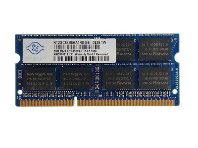 Оперативная память для ноутбука SODIMM Nanya DDR3 2Gb 1066MHz PC3-8500S (NT2GC64B8HA1NS-BE) 14058 Б/У