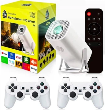 Игровой проектор домашний кинотеатр SmartTV 3D Game S40Max Android11 4K 450ANSI 1080p + 2 геймпада + 30000 игр