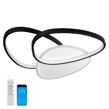 Потолочная декоративная светодиодная LED люстра 50 W Черная (26192)