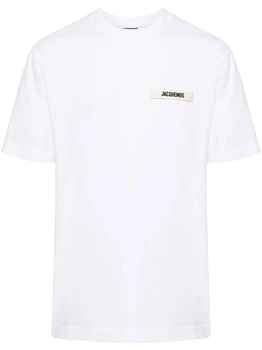 Жіноча футболказ логотипом Jacquemus Le T-Shirt Gros Grain Розмір S Білий