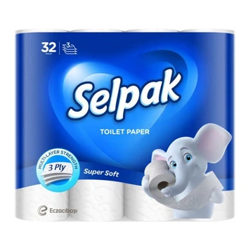 Туалетная бумага Selpak Super Soft трехслойный белый 32 шт 32761815