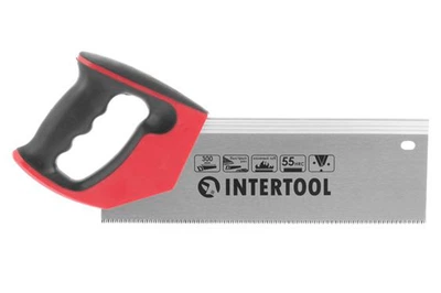 Ножовка по дереву пасовочная Intertool 300 мм 12T х 1 дюйм для распиливания древесины и фанеры (D-IT_22-C)