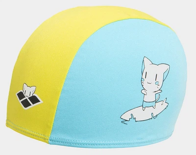 Шапка для плавания Arena FRIENDS KIDS POLYESTER CAP жевой, голубой Дит OSFM