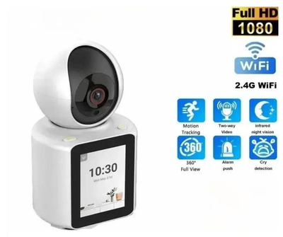 Видеоняня ICSEE V1-20C, настольная камера 3 МП с Wi-Fi подключением