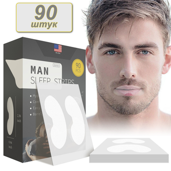 Смужки антихрап ротова стрічка від хропіння Man Sleep Strips 90 шт