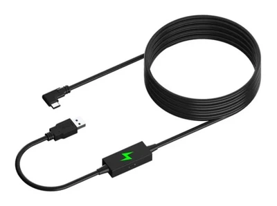 Кабель Oculus Link з подвійним живленням USB 3.2 на type С, 5 метрів для Meta Quest Oculus Quest 2, 3, 3S, Pro, Pico 4, 5 метрів, чорний
