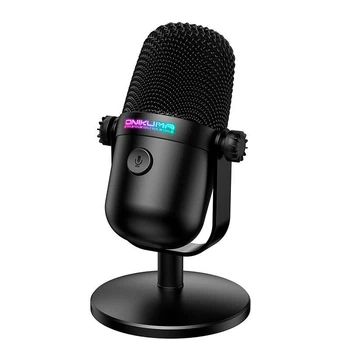 Мікрофон Onikuma M830 з RGB підсвічуванням Condenser Gaming Microphone Black