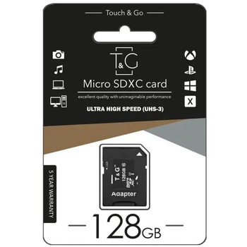 Карта памяти Micro SD 128Gb T&G Class 10 (UHS-3) для хранения данных