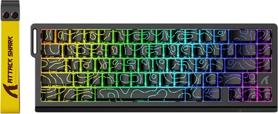 Клавиатура ATTACK SHARK X68 HE Black ContourMagnetic Switch Проводная Механическая RGB Подсветка С поддержкой HOT-SWAP