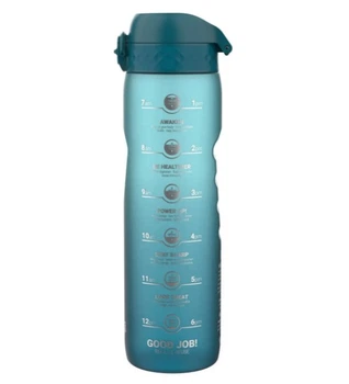 Бутылка для воды ION8 1000 мл BPA Free Times To Drink (ЭКО бутылка) Teal & Blue (I8RF1000PTBMOT)