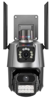 Уличная Wi-Fi камера видеонаблюдения PTZ P11 ICSEE 6MP с двойным объективом, поворотная, ночное видение, IP66