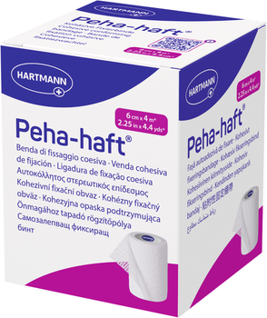 Бинт когезивний фіксуючий Hartmann Peha-haft 6 см x 4 м (4052199665535)