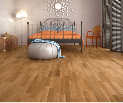 Паркетная доска Floor`360 Дуб OAK COTTAGE 3R SEMI-MATT 3-полосная Лак