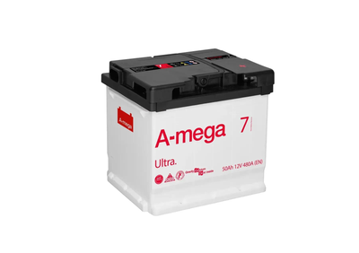 Акумулятор A-mega Ultra 50Ah 610A (- +)