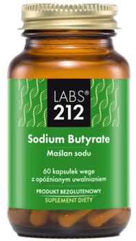 Suplement diety LABS212 Sodium Butyrate Maślan sodu 60 kapsułek (5903943955763)