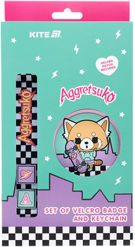 Набір Kite Aggretsuko бейдж на липучці та підвіска (AR25-3010-1)